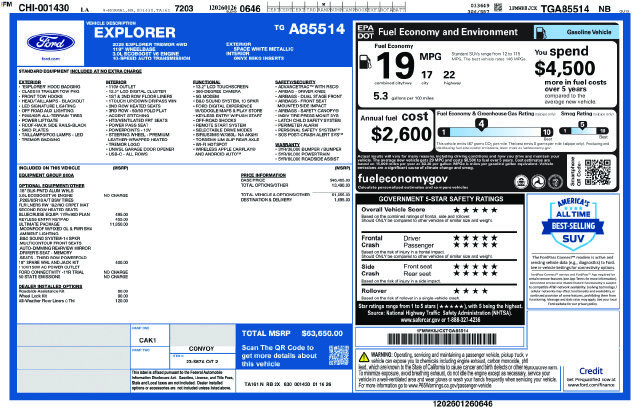 New 2026 Ford Explorer Tremor w/ Tremor Ultimate Package AWD/4WD image 4