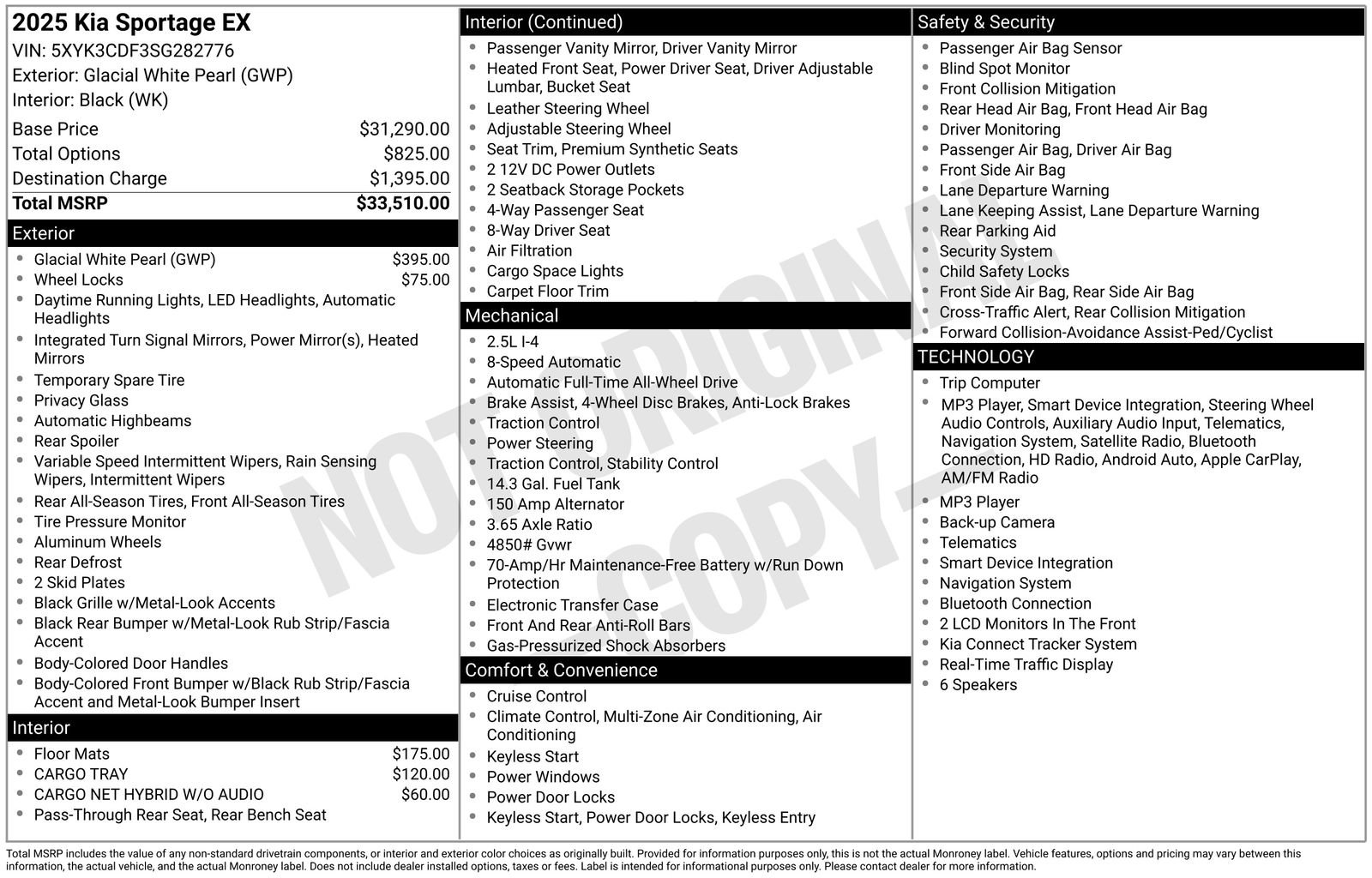 Certified 2025 Kia Sportage EX AWD/4WD image 29