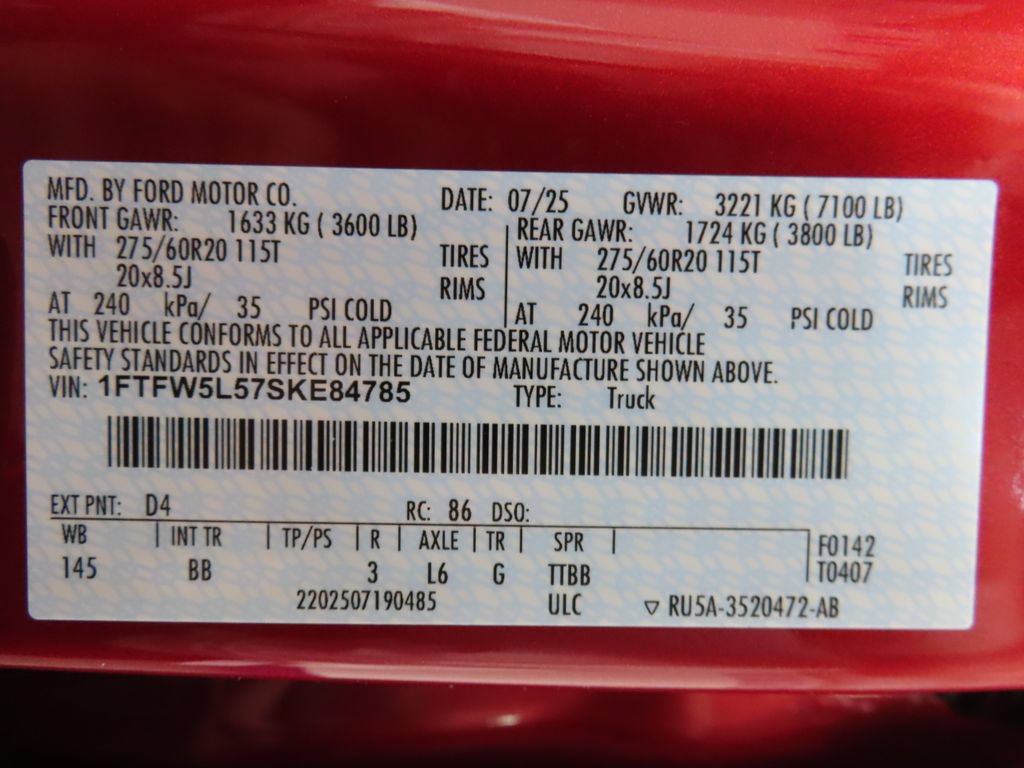 Used 2025 Ford F150 Lariat w/ Equipment Group 501A Mid AWD/4WD image 82