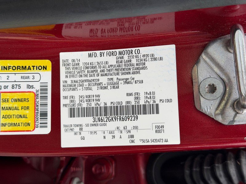 Used 2015 Lincoln MKZ w/ Equipment Group 102A Reserve image 27