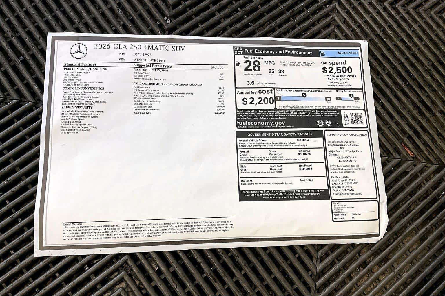 New 2026 Mercedes-Benz GLA 250 4MATIC image 18