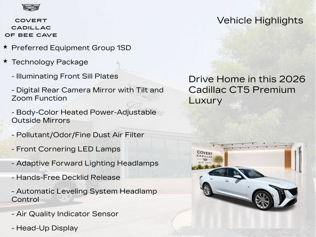 New 2026 Cadillac CT5 Premium Luxury w/ Technology Package RWD image 5