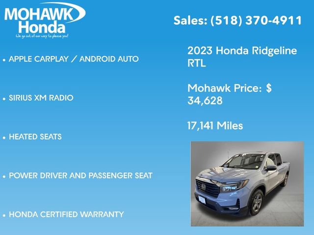 Certified 2023 Honda Ridgeline RTL image 14