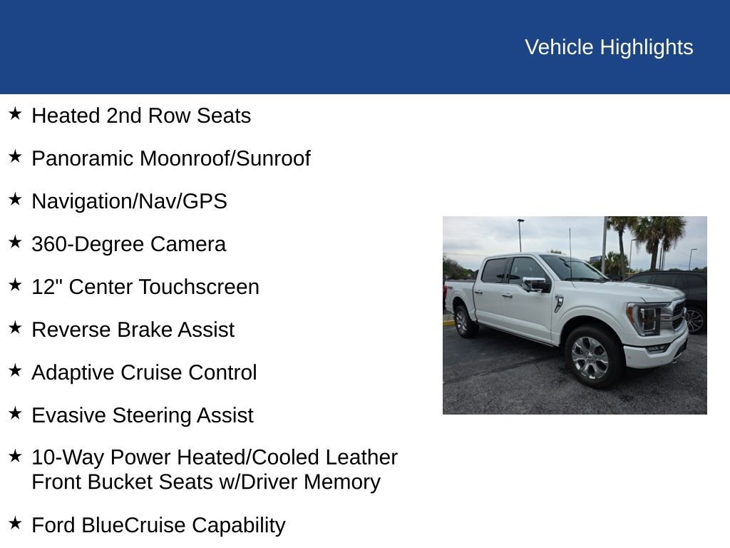 Used 2023 Ford F150 Platinum w/ Equipment Group 701A High AWD/4WD image 22
