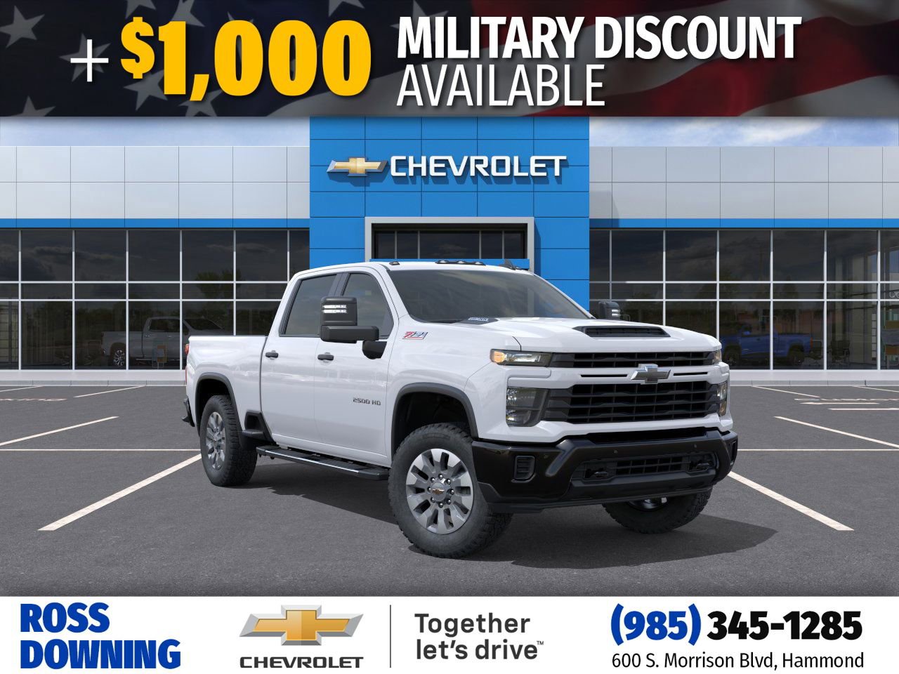 New 2026 Chevrolet Silverado 2500 Custom w/ Custom Value Package AWD/4WD image 1