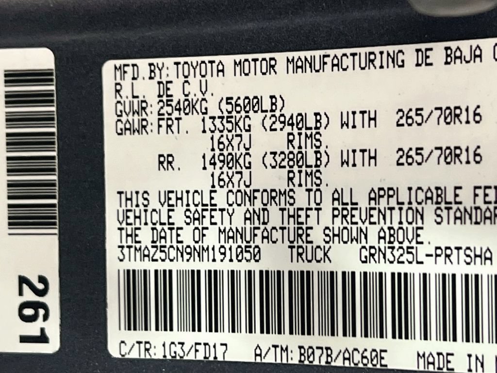 Certified 2022 Toyota Tacoma TRD Off-Road w/ Technology Package RWD image 27