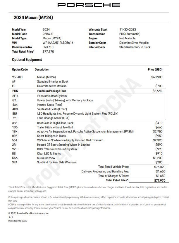 Certified 2024 Porsche Macan w/ Premium Plus Package image 6