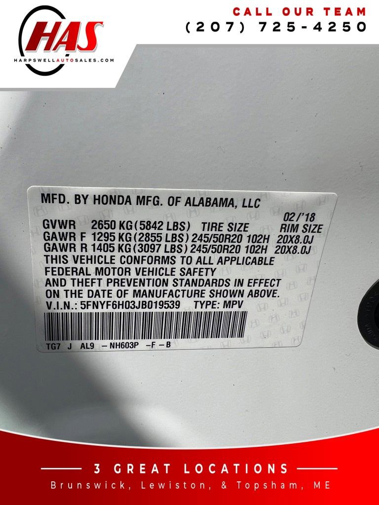 Used 2018 Honda Pilot Elite image 19