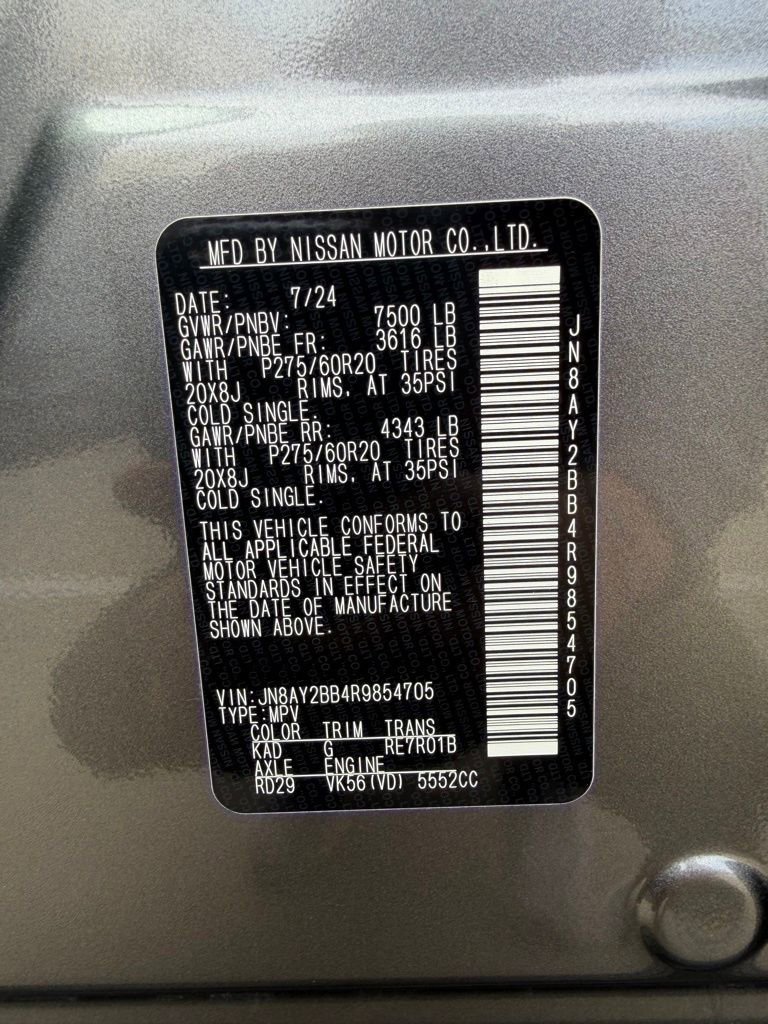 Used 2024 Nissan Armada SL w/ Captain's Chairs Package image 37