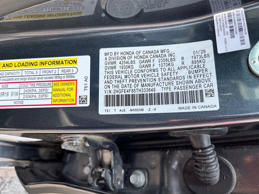 Used 2026 Honda Civic Sport Touring image 33