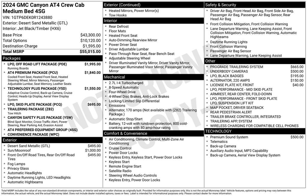 Used 2024 GMC Canyon AT4 w/ LPO, Off Road Lift Package AWD/4WD image 39