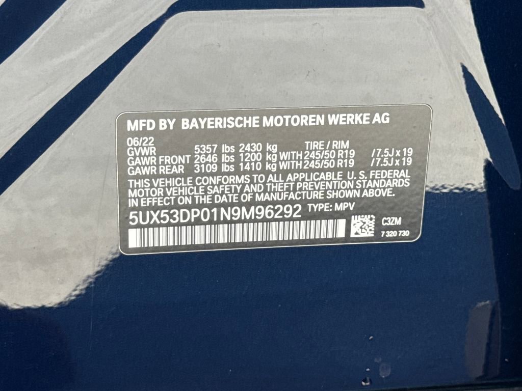 Used 2022 BMW X3 xDrive30i w/ Premium Package 2 image 30