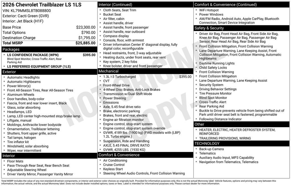 Used 2026 Chevrolet TrailBlazer LS w/ LS Confidence Package FWD image 23