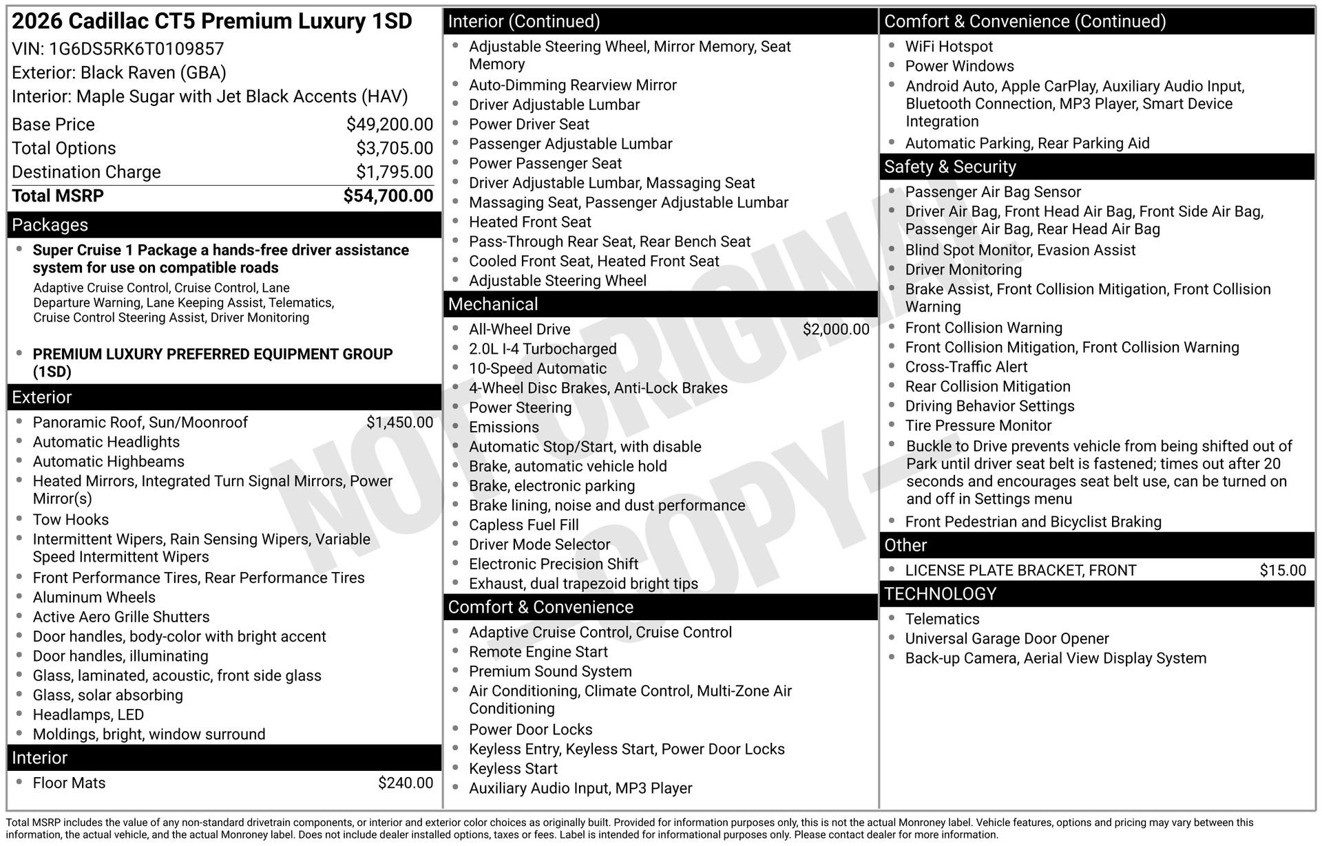 New 2026 Cadillac CT5 Premium Luxury image 40