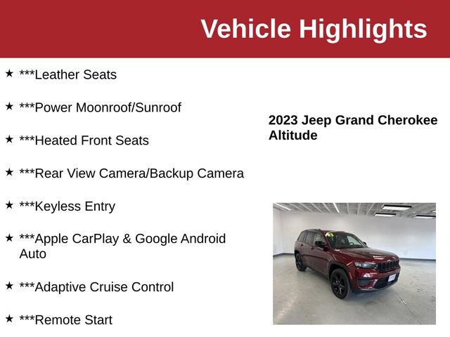 Used 2023 Jeep Grand Cherokee Altitude AWD/4WD image 10