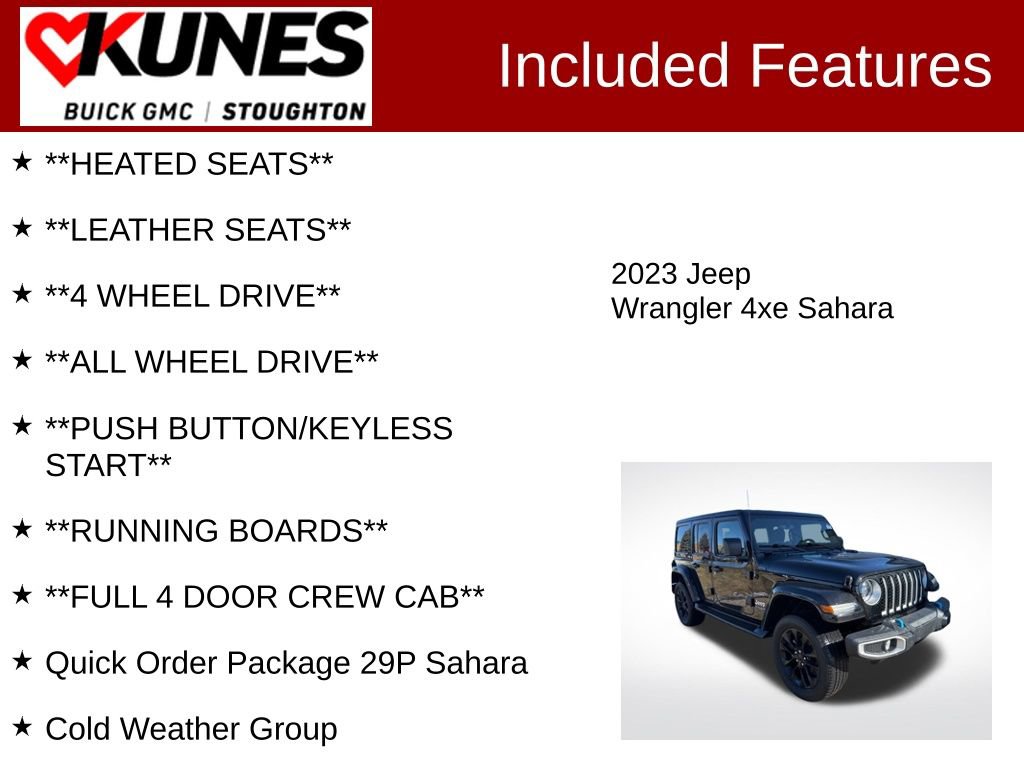 Used 2023 Jeep Wrangler Unlimited Sahara w/ Cold Weather Group image 3