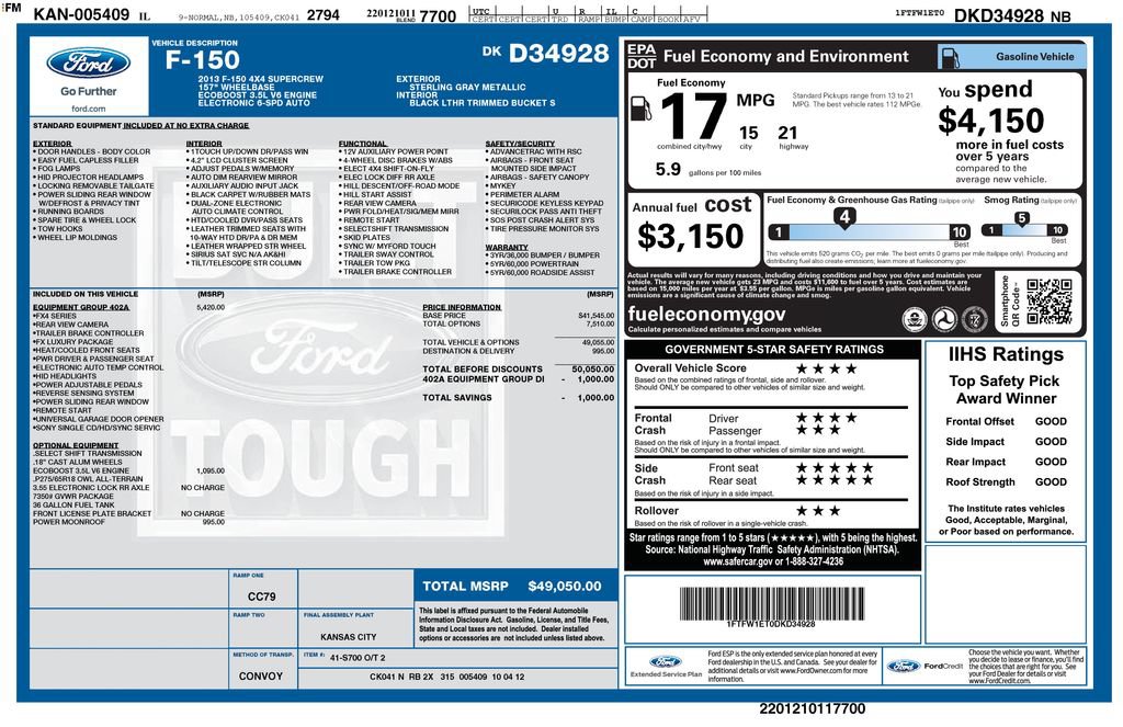 Used 2013 Ford F150 FX4 w/ Luxury Equipment Group AWD/4WD image 32