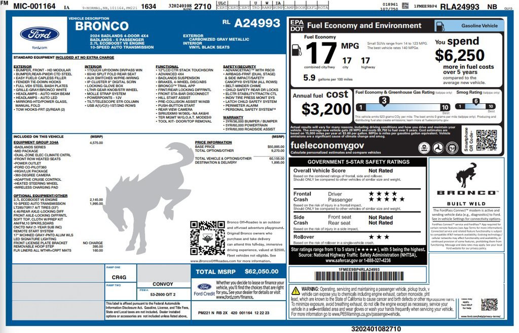 Used 2024 Ford Bronco Badlands AWD/4WD image 5