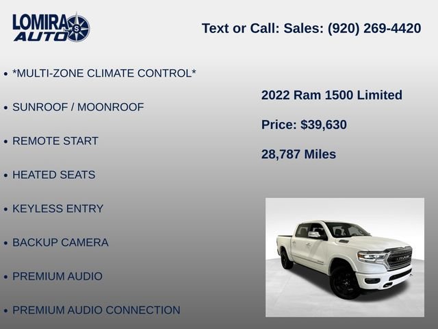 Used 2022 RAM 1500 Limited w/ Body-Colour Bumper Group AWD/4WD image 21