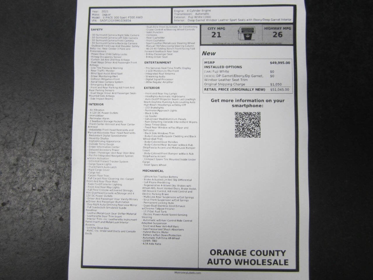 Used 2021 Jaguar E-PACE 300 Sport image 34