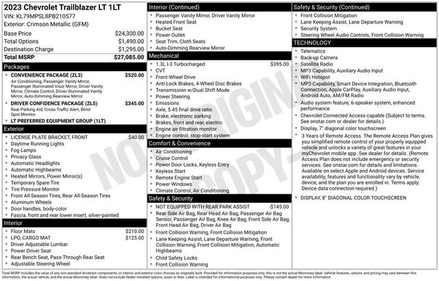 Certified 2023 Chevrolet TrailBlazer LT w/ Convenience Package FWD image 6
