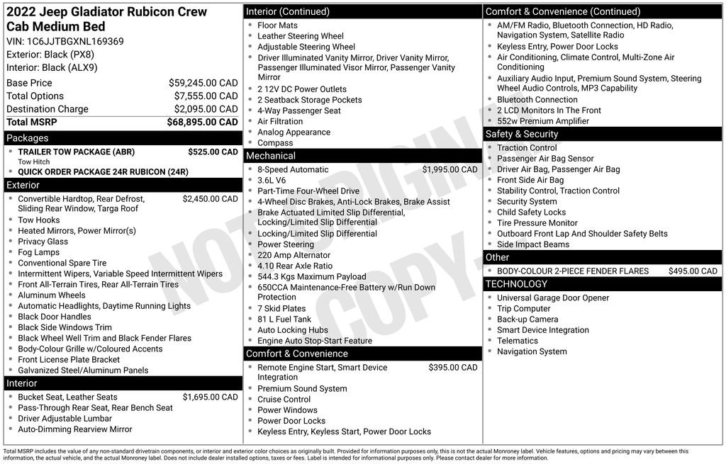 Used 2022 Jeep Gladiator Rubicon w/ Trailer Tow Package AWD/4WD image 44