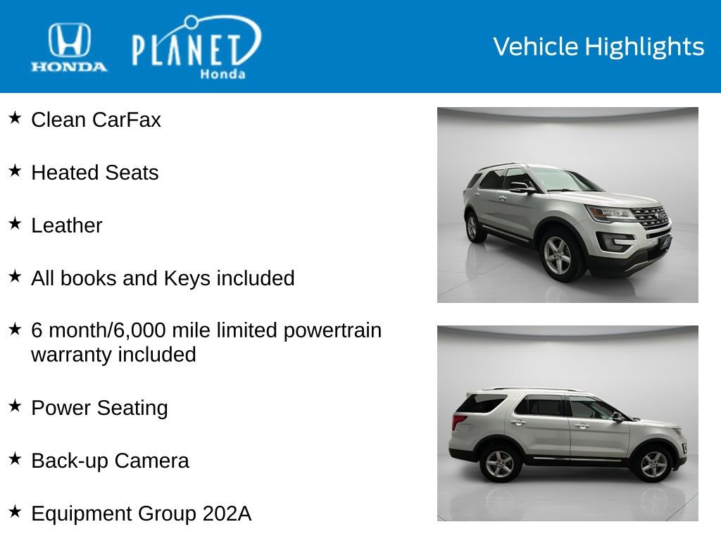 Used 2016 Ford Explorer XLT w/ Equipment Group 202A AWD/4WD image 4