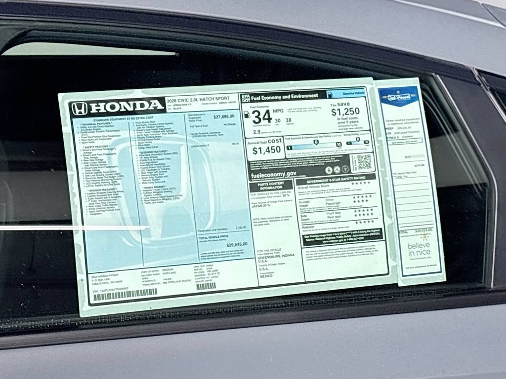 New 2026 Honda Civic Sport image 23