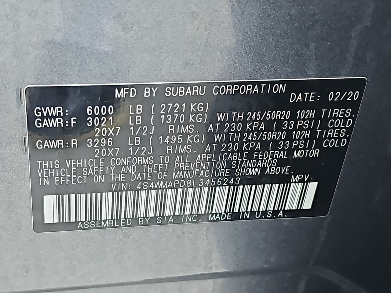 Used 2020 Subaru Ascent Limited w/ Technology Package AWD/4WD image 45