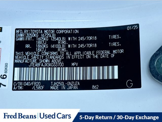 Used 2025 Toyota Land Cruiser 1958 AWD/4WD image 39