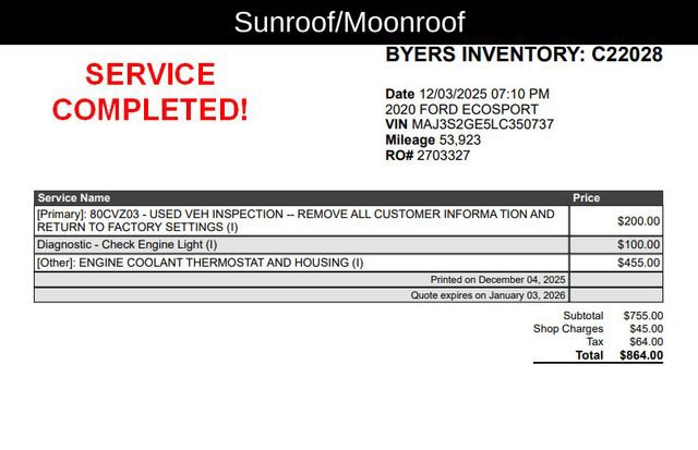 Used 2020 Ford EcoSport SE image 9