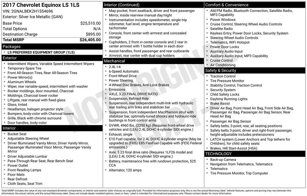 Used 2017 Chevrolet Equinox LS image 5