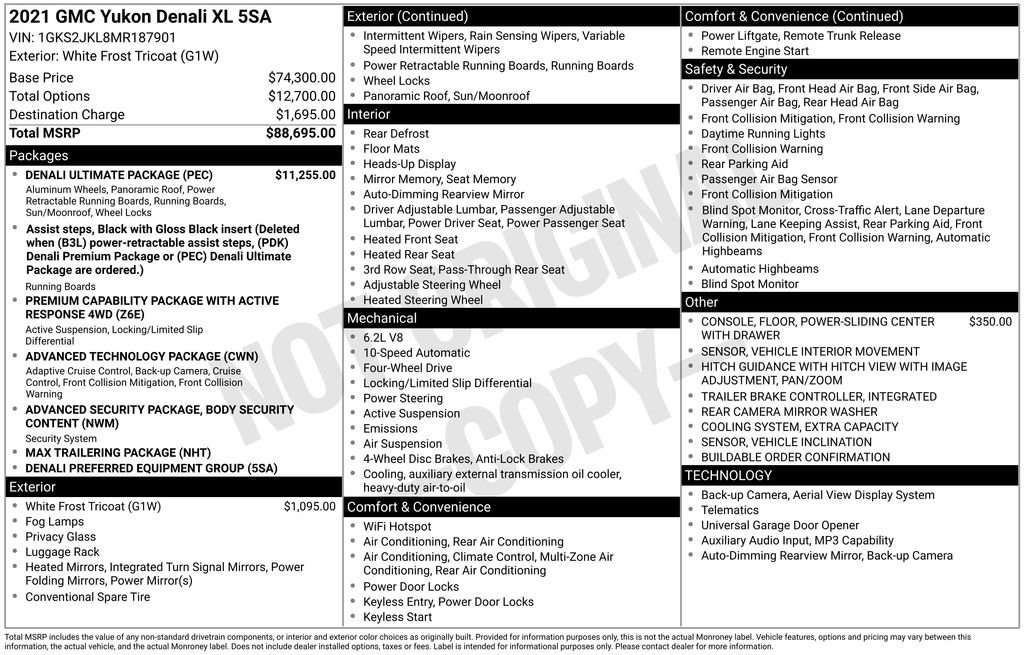 Used 2021 GMC Yukon XL Denali w/ Denali Ultimate Package image 4