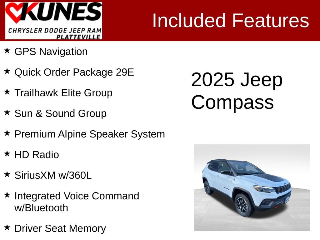 New 2025 Jeep Compass Trailhawk w/ Trailhawk Elite Group image 2