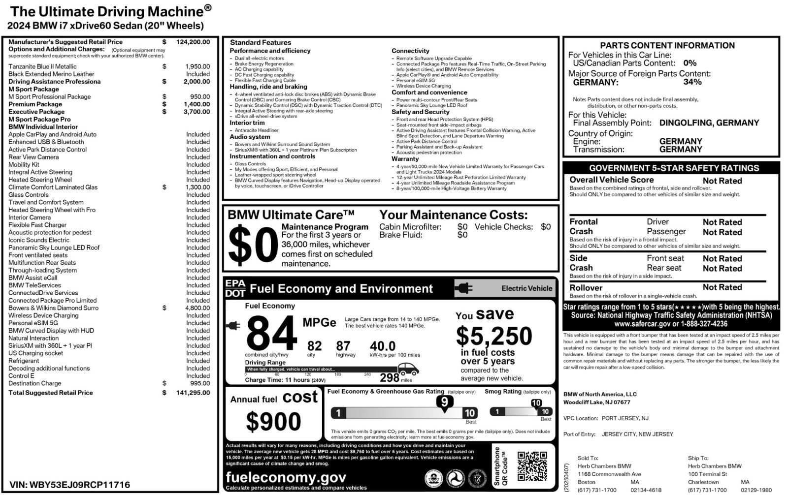 Used 2024 BMW i7 xDrive60 w/ Executive Package image 66