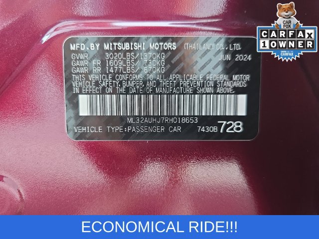 Used 2024 Mitsubishi Mirage ES FWD image 21