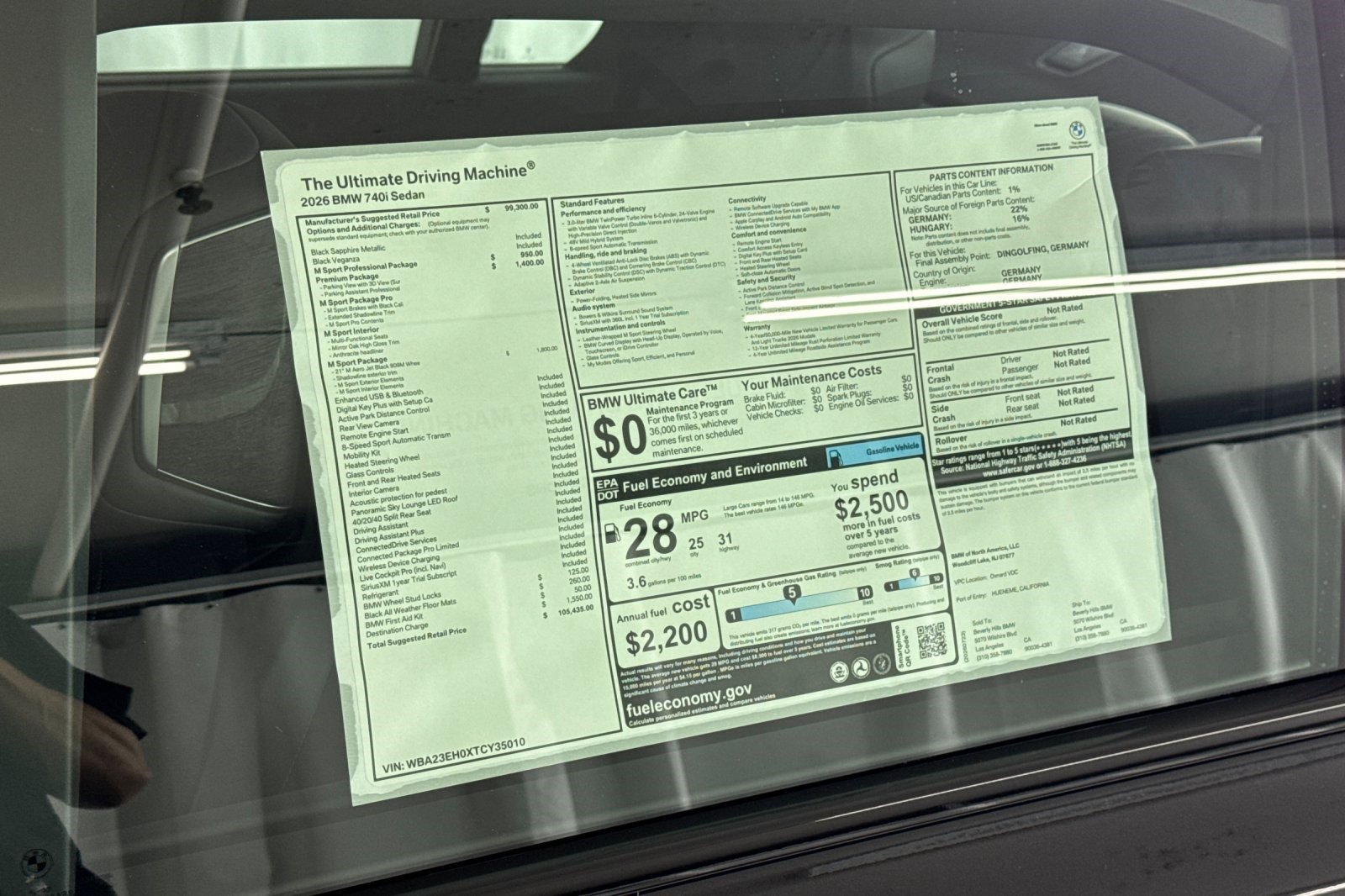New 2026 BMW 740i w/ Premium Package RWD image 29