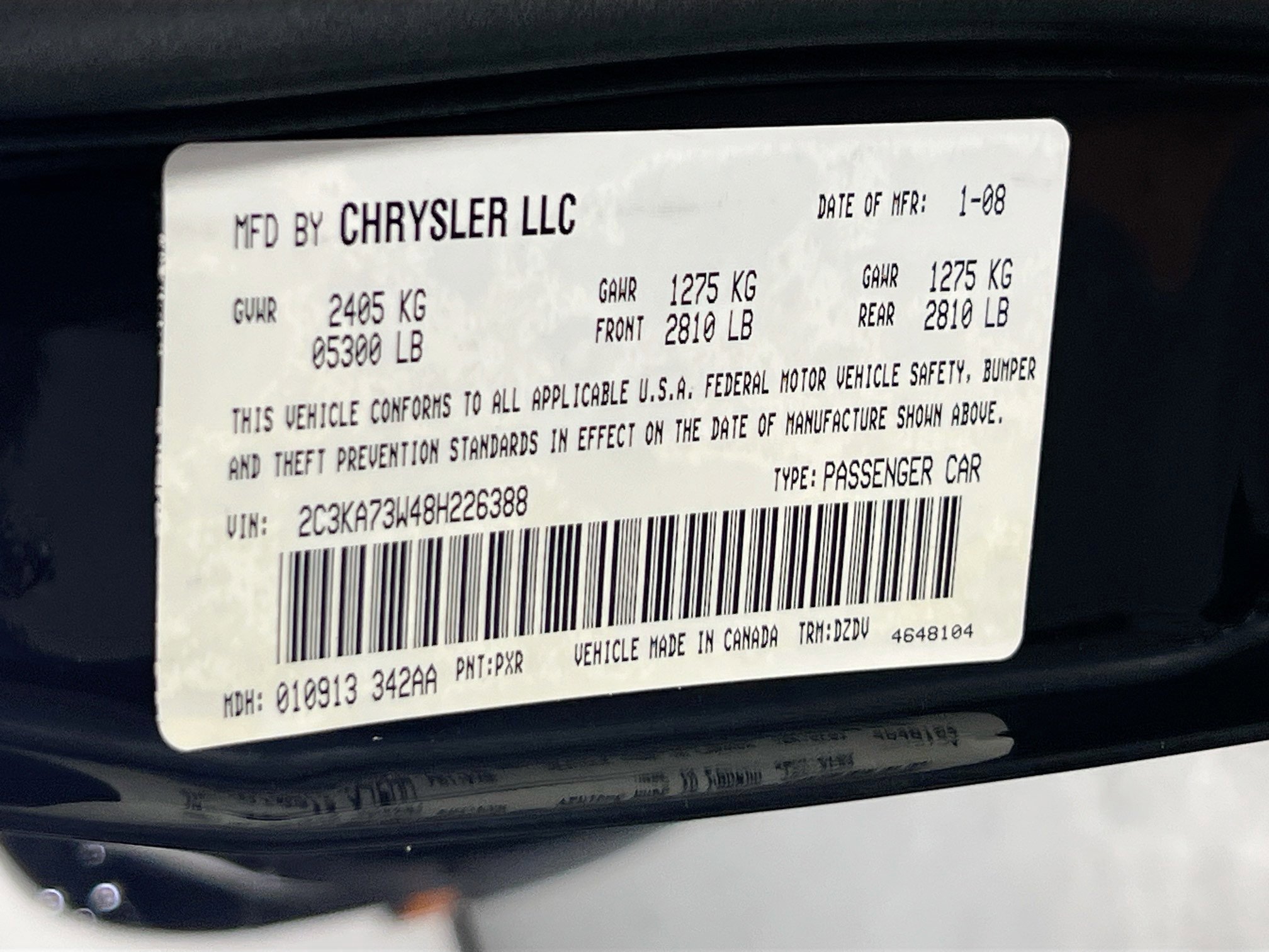 Used 2008 Chrysler 300 SRT8 w/ SRT Option Group II image 32