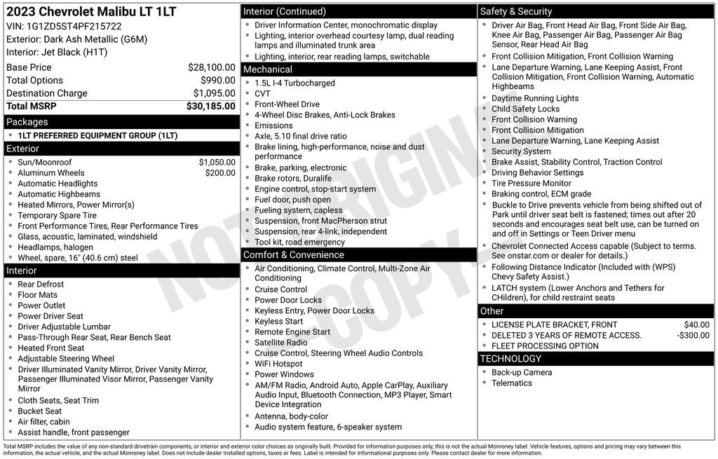 Used 2023 Chevrolet Malibu LT image 17