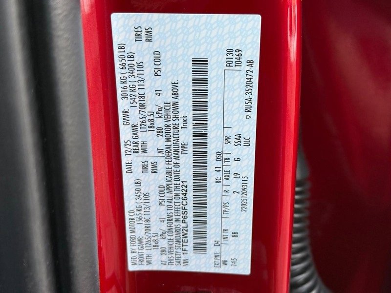 New 2025 Ford F150 STX w/ Equipment Group 201A FX4 image 15