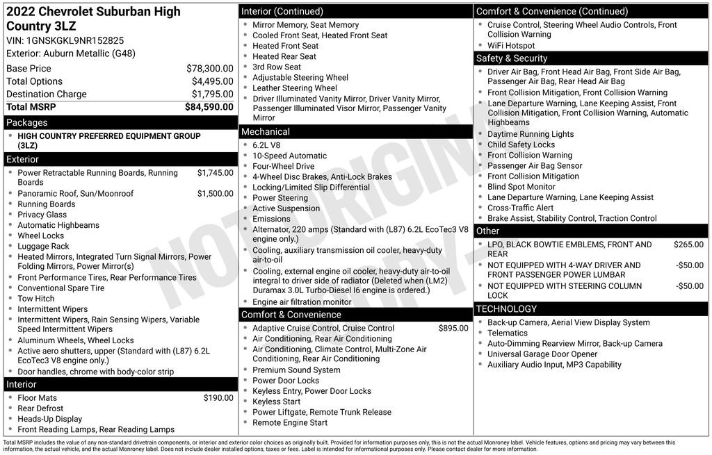 Certified 2022 Chevrolet Suburban High Country AWD/4WD image 4