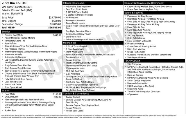 Used 2022 Kia K5 LXS FWD image 7