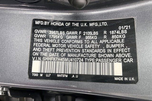 Used 2021 Honda Civic Sport image 34