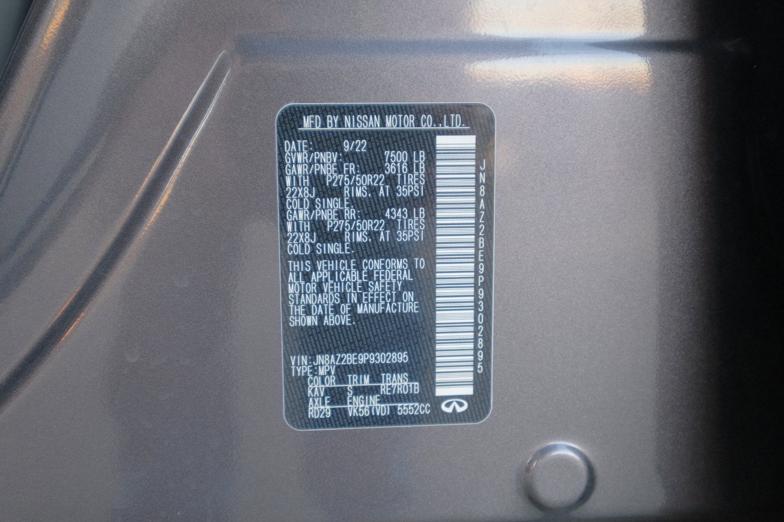 Certified 2023 INFINITI QX80 Sensory w/ Cargo Package image 30