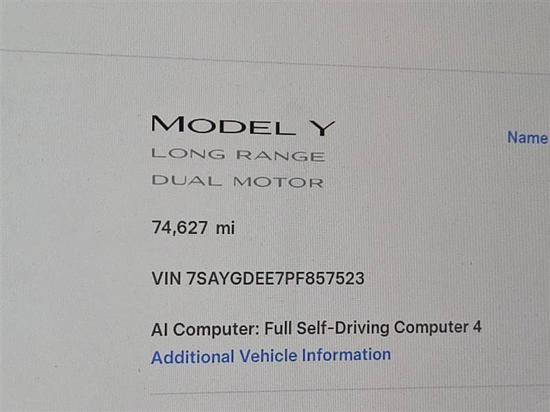 Used 2023 Tesla Model Y Long Range AWD/4WD image 3