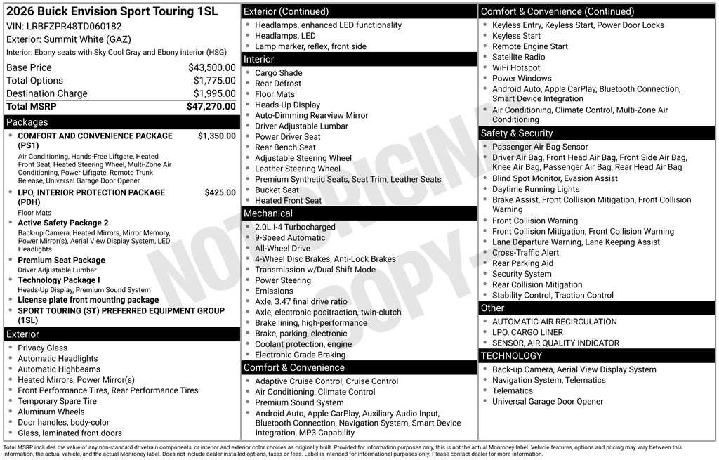 New 2026 Buick Envision Sport Touring AWD/4WD image 52