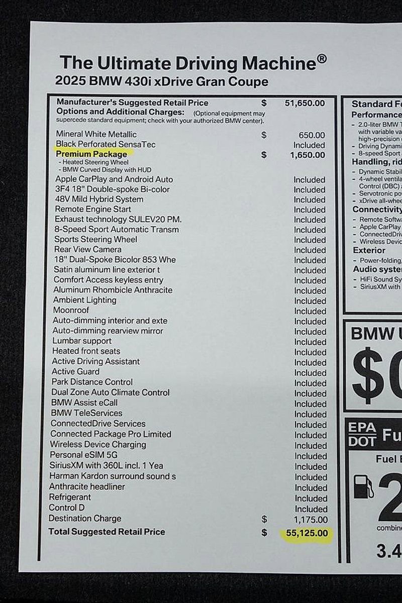 Used 2025 BMW 430i xDrive w/ Premium Package image 56