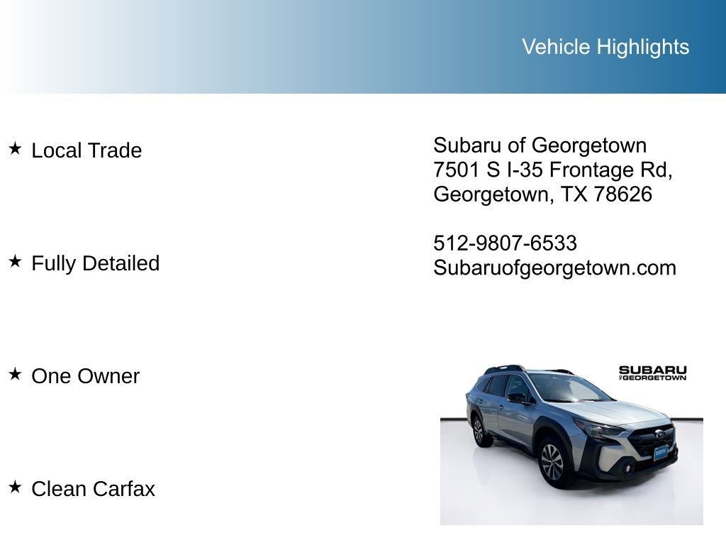 Certified 2025 Subaru Outback Premium w/ Popular Package #1A image 11
