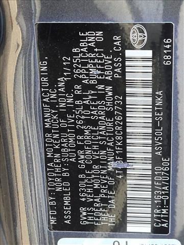 Used 2012 Toyota Camry LE FWD image 20