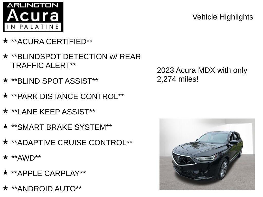 Certified 2023 Acura MDX SH-AWD w/ Advance Package image 7